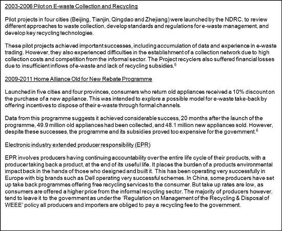 Govt and industry pilot ewaste projects
