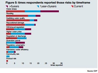 CDP Metals & Mining - Water Risks by Timeframe