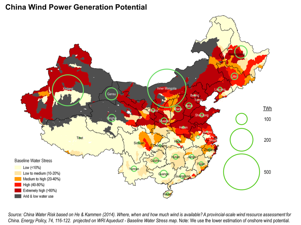 China Water Risk - Wind resources potential